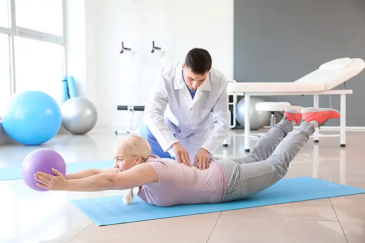 medicine ball superman for breast lift