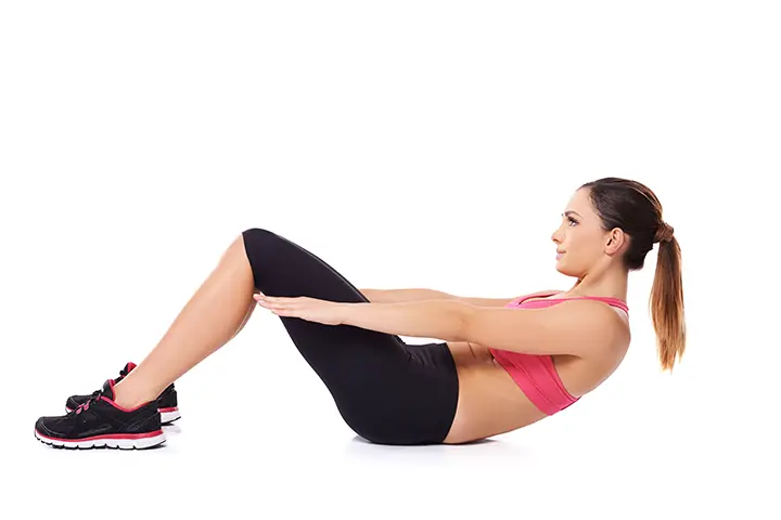 partial sit ups for flat stomach