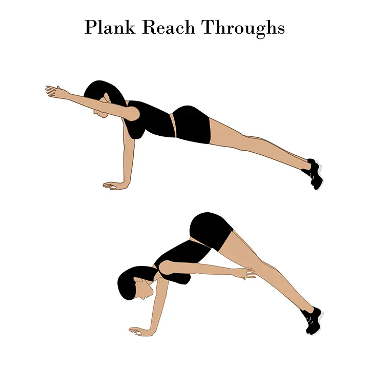 plank reach under for sagging breast