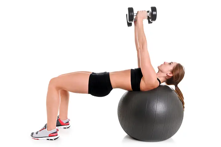 Stability Ball Dumbbell Fly