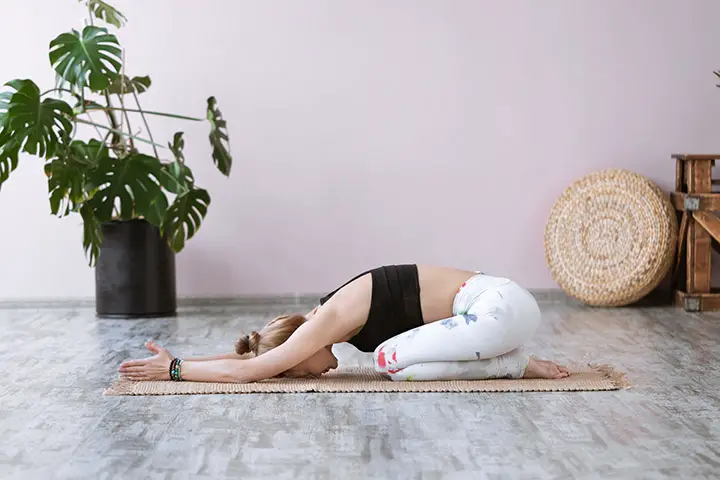 child’s pose for fatigue