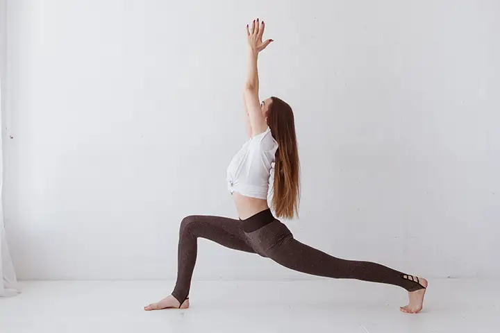 crescent lunge Pose for toned legs