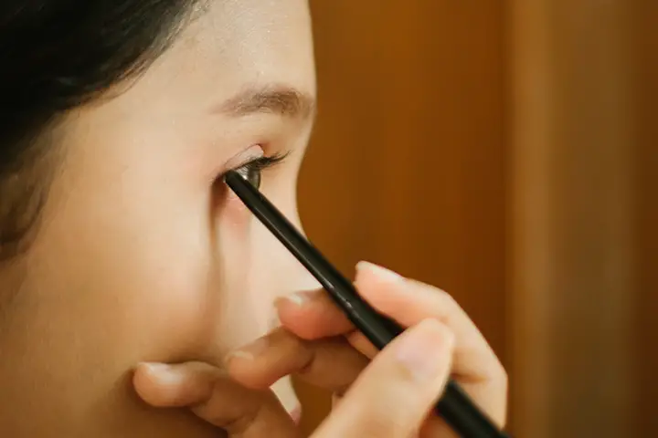 Tugging or Pulling During Application of Eyeliner