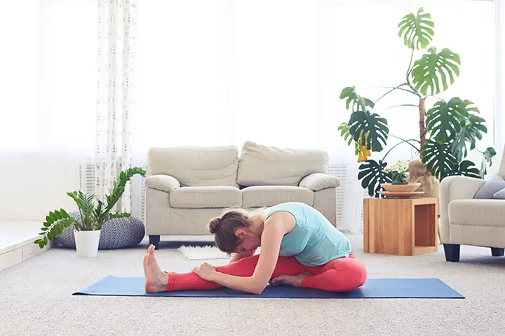 head to knee forward bend pose for high blood pressure