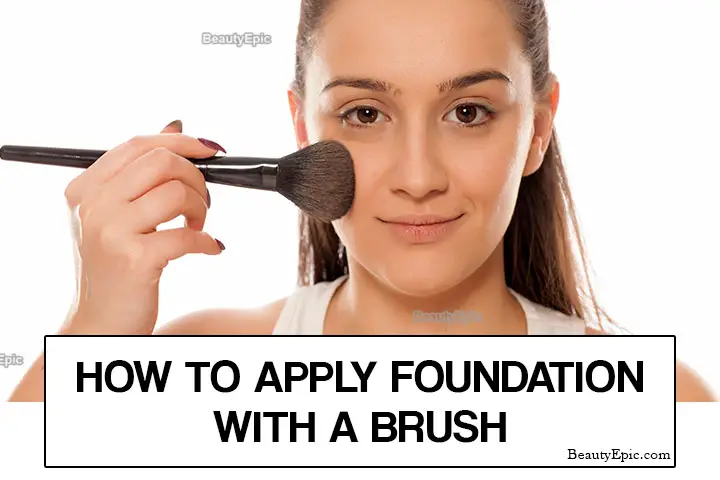 how to apply foundation with a brush