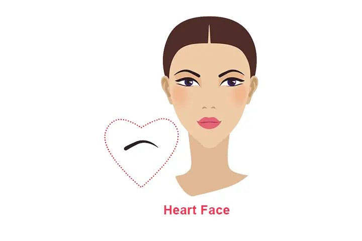 how to shape eyebrows for heart shaped face