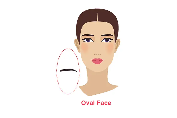 how to shape eyebrows for oval face