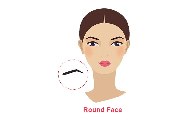 how to shape eyebrows for round face