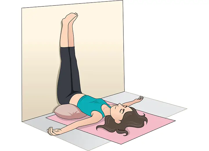 legs up the wall pose for hemorrhoid relief
