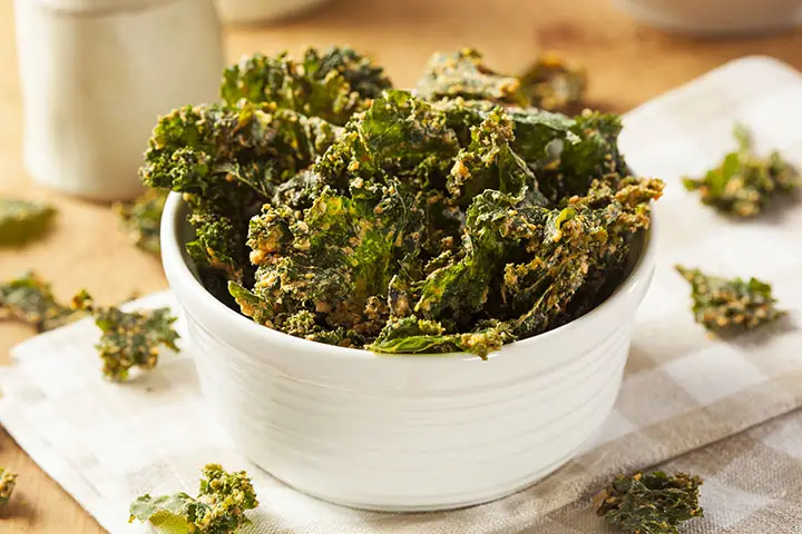 low carb baked kale chips