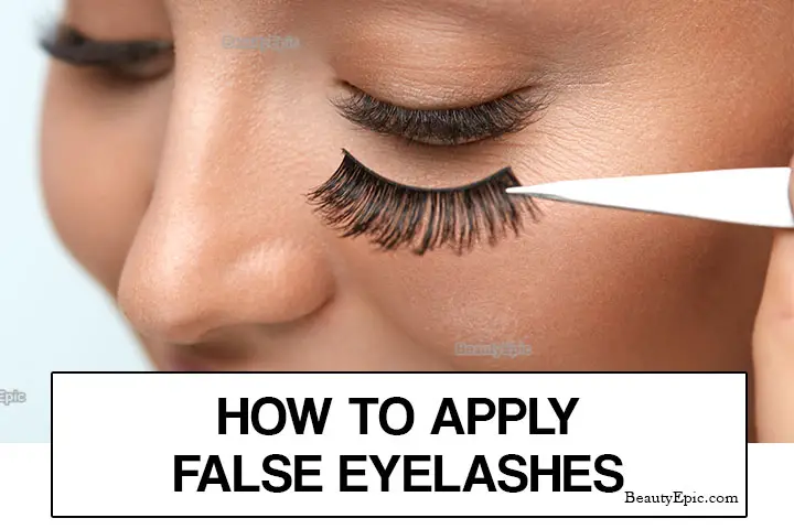 how to apply false eyelashes