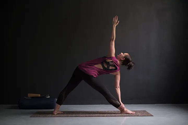 revolved triangle pose for acid reflux