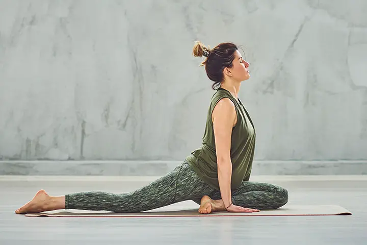 pigeon pose to improve posture