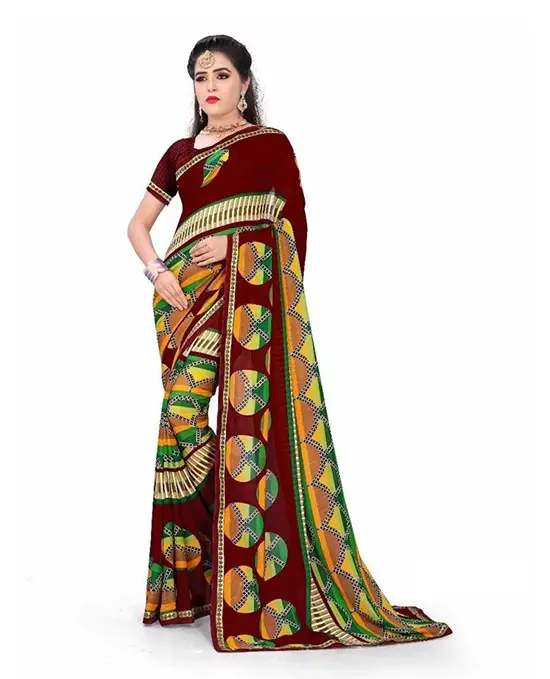 Baluchari Art Silk Saree Multicolor