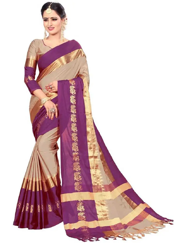 Self Design Kanjivaram Art Silk, Cotton Silk Saree (Multicolor)