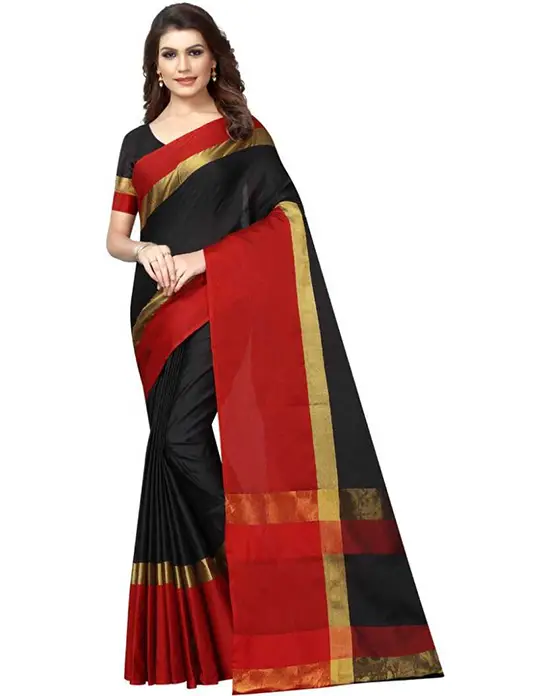 Mysore Cotton Silk Saree Black