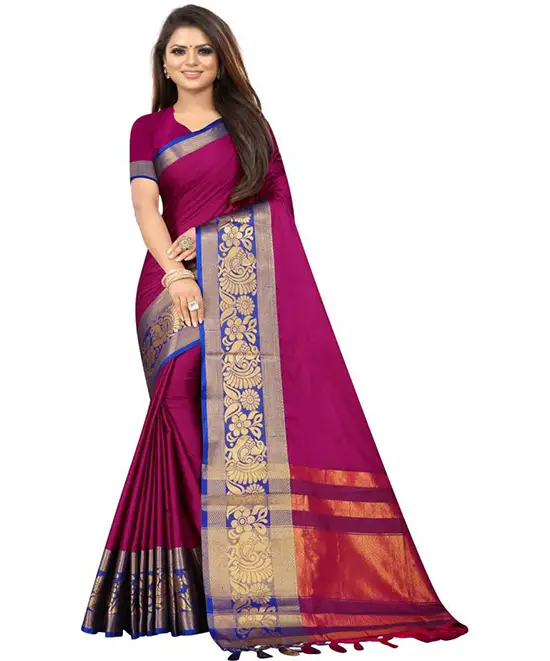 Mysore Cotton Silk Saree Multicolor
