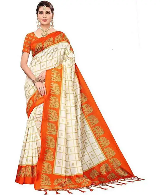 Mysore Silk Blend SareeOrange