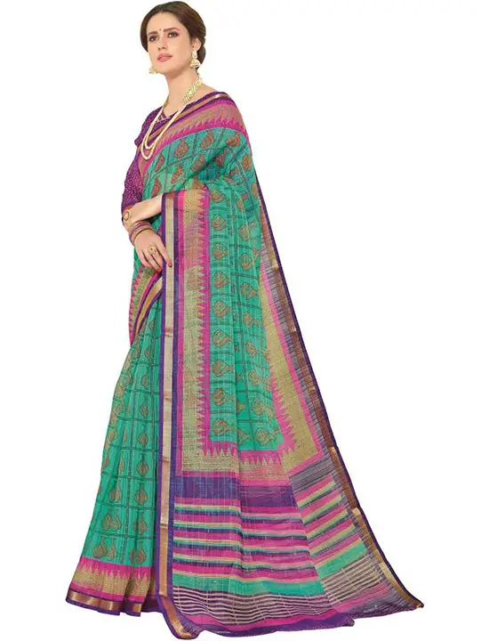 Printed Venkatagiri (Multicolor)Cotton Silk Saree  