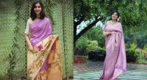 lavender colour sarees