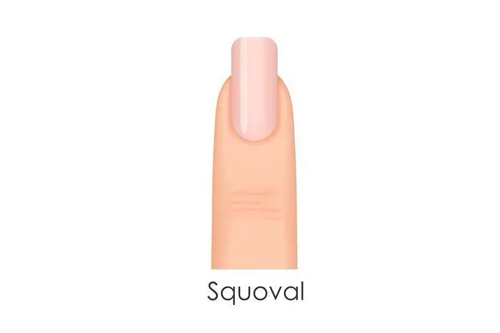 Squoval Shaped Nails
