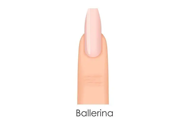ballerina shaped nails