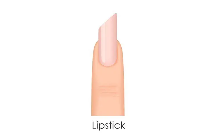 lipstick shaped nails