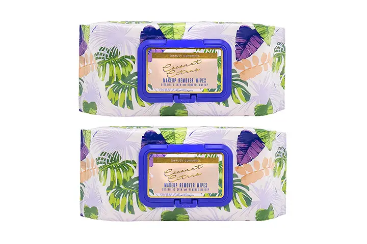 beauty concepts coconut and tangerine face wipes