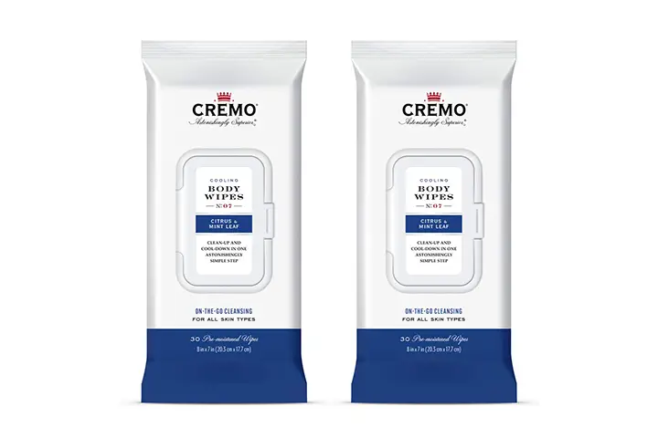 Cremo Cooling Citrus & Mint Leaf Body Wipes