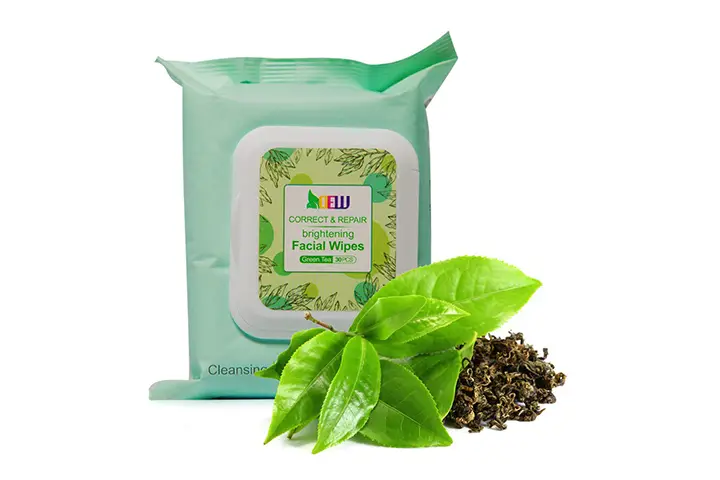 dew green tea face wipes