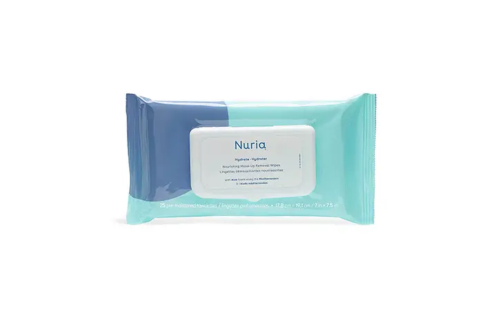 Nuria Hydrate Nourishing Make-Up Removal Cleansing Face Wipe