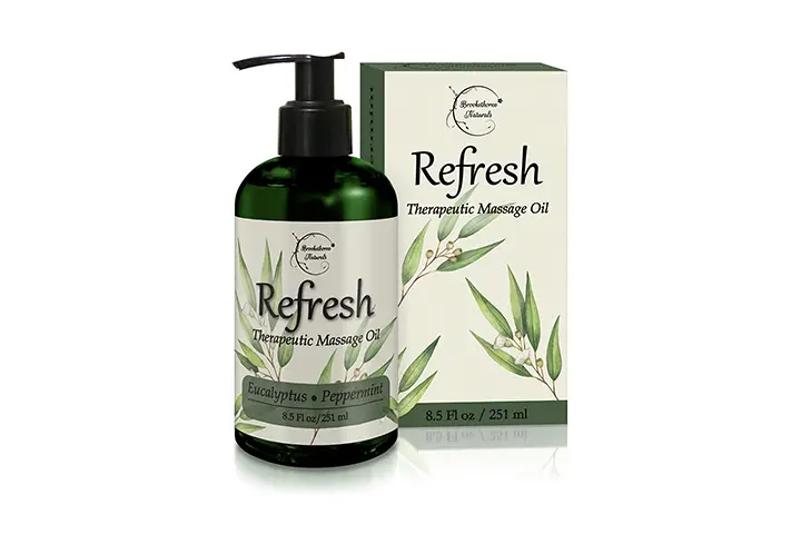 Refresh Massage Oil with Eucalyptus & Peppermint Essential Oils