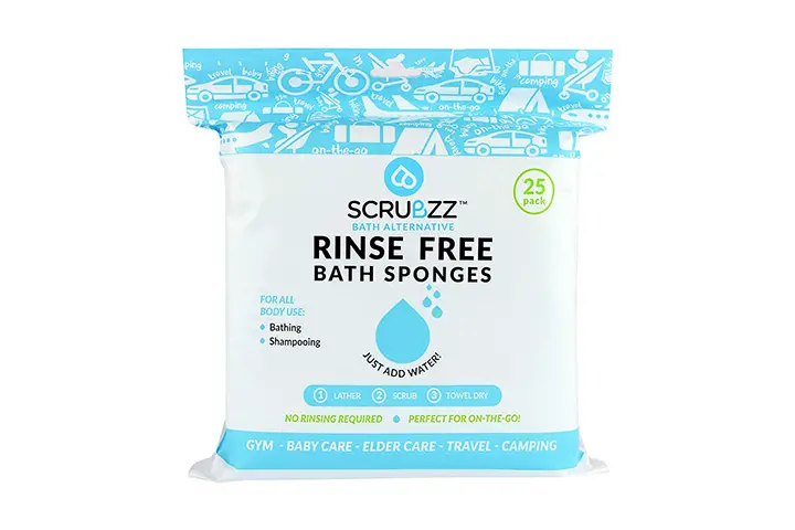 Scrubzz Disposable No Rinse Bathing Wipes