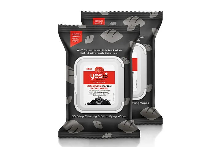 yes to tomatoes clear skin detoxifying charcoal facial wipes