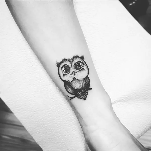 Cute Owl Tattoo