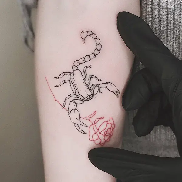 Exotic Scorpion Tattoo