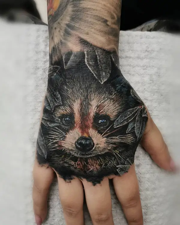 Fox Tattoo on Back Hand