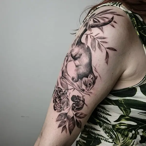 Playful Squirrel Tattoo