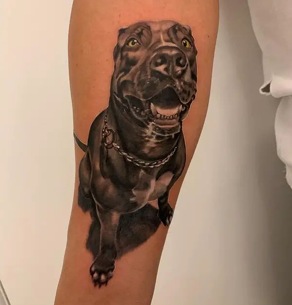 Realistic Puppy Tattoo
