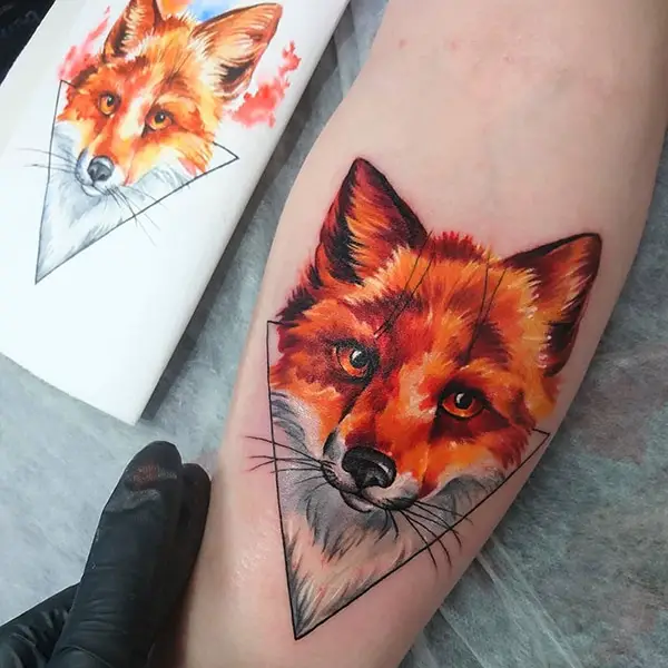 Red Fox Realistic Tattoo