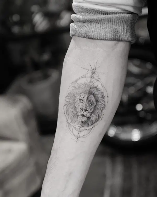 A Bold Lion Tattoo