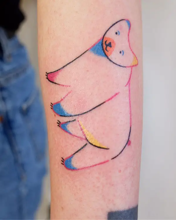 A Cartoon Bear Tattoo