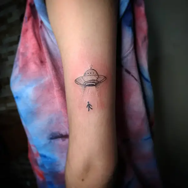 A Simple UFO Tattoo