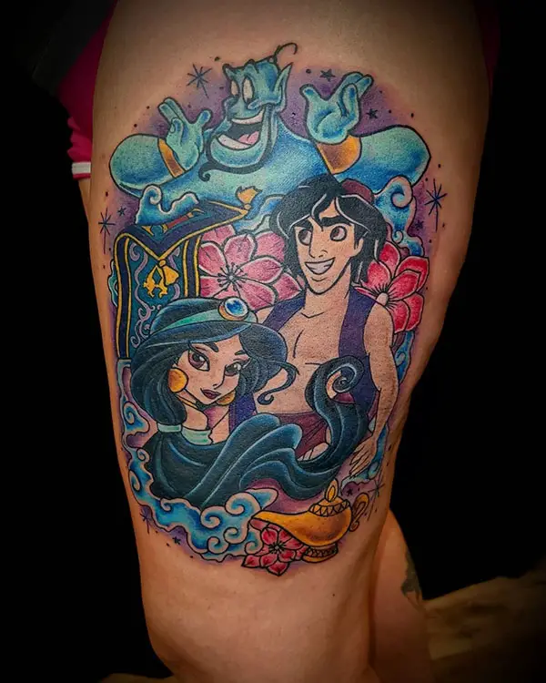 Aladdin Characters Tattoo