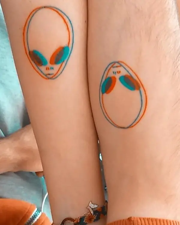 Alien Tattoo for Two Friends
