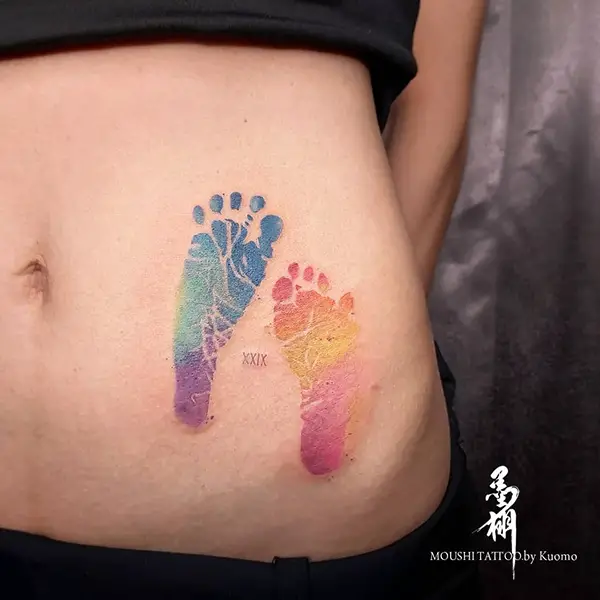 Baby Footprint with Birth Date
