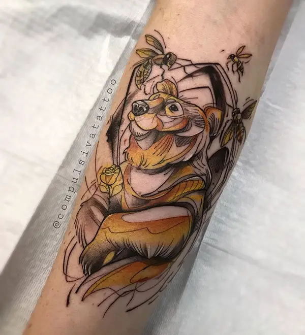 Bear Tattoo on Hand