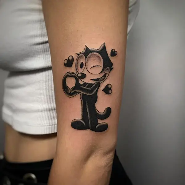 Black and White Felix Tattoo