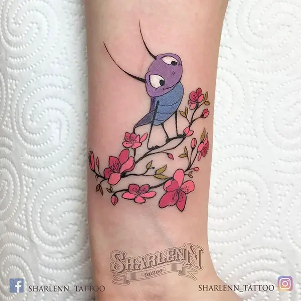 Colorful Bug Tattoo