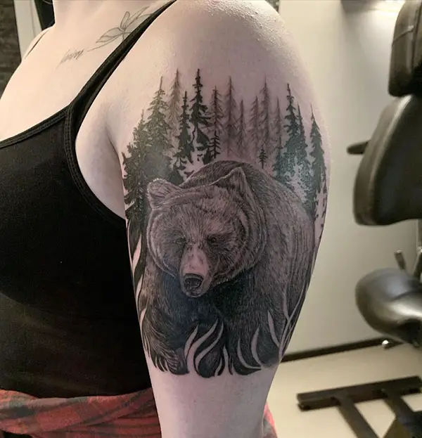 Cool Bear Tattoo Design
